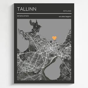 Personaliseer je eigen Tallinn-herstelskaart in zwart-wit - Vier bijzondere momenten!