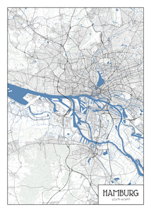 Ontwerp je eigen Hamburg stadskaart - Een persoonlijk cadeau voor elke gelegenheid