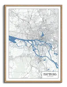 Ontwerp je eigen Hamburg stadskaart - Een persoonlijk cadeau voor elke gelegenheid