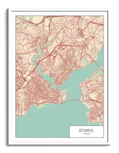 Ontwerp je eigen kleurrijke Istanbul TECH-kaart poster - Perfect als cadeau!