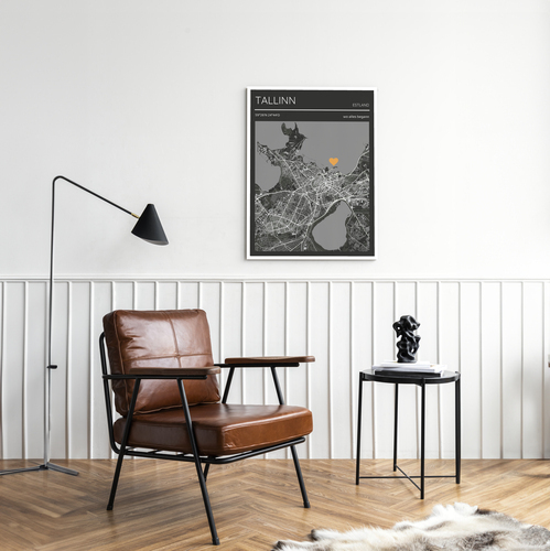 Personaliseer je eigen Tallinn-herstelskaart in zwart-wit - Vier bijzondere momenten!