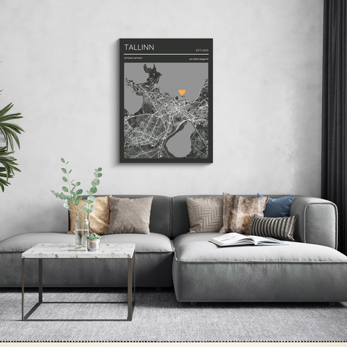 Personaliseer je eigen Tallinn-herstelskaart in zwart-wit - Vier bijzondere momenten!