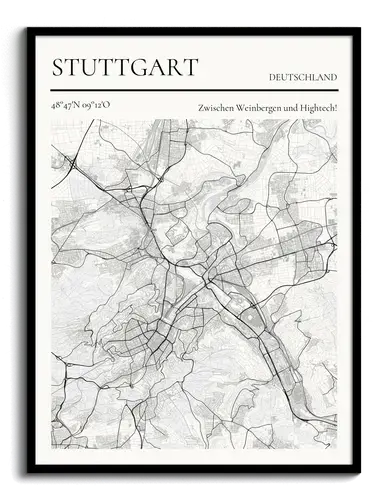 Ontwerp je eigen Stuttgart kaart - "Tussen Wijngaarden en Hightech"
