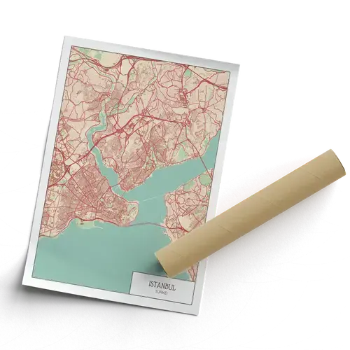 Ontwerp je eigen kleurrijke Istanbul TECH-kaart poster - Perfect als cadeau!