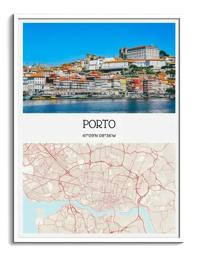 Fotokaart-stadskaart met foto & coördinaten