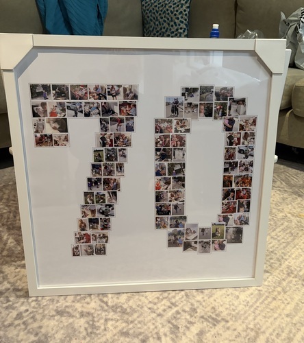 Klantfoto van miranda voor beoordeling Afdruk Fotocollage Poster ingelijst (hout, wit) 50x50cm